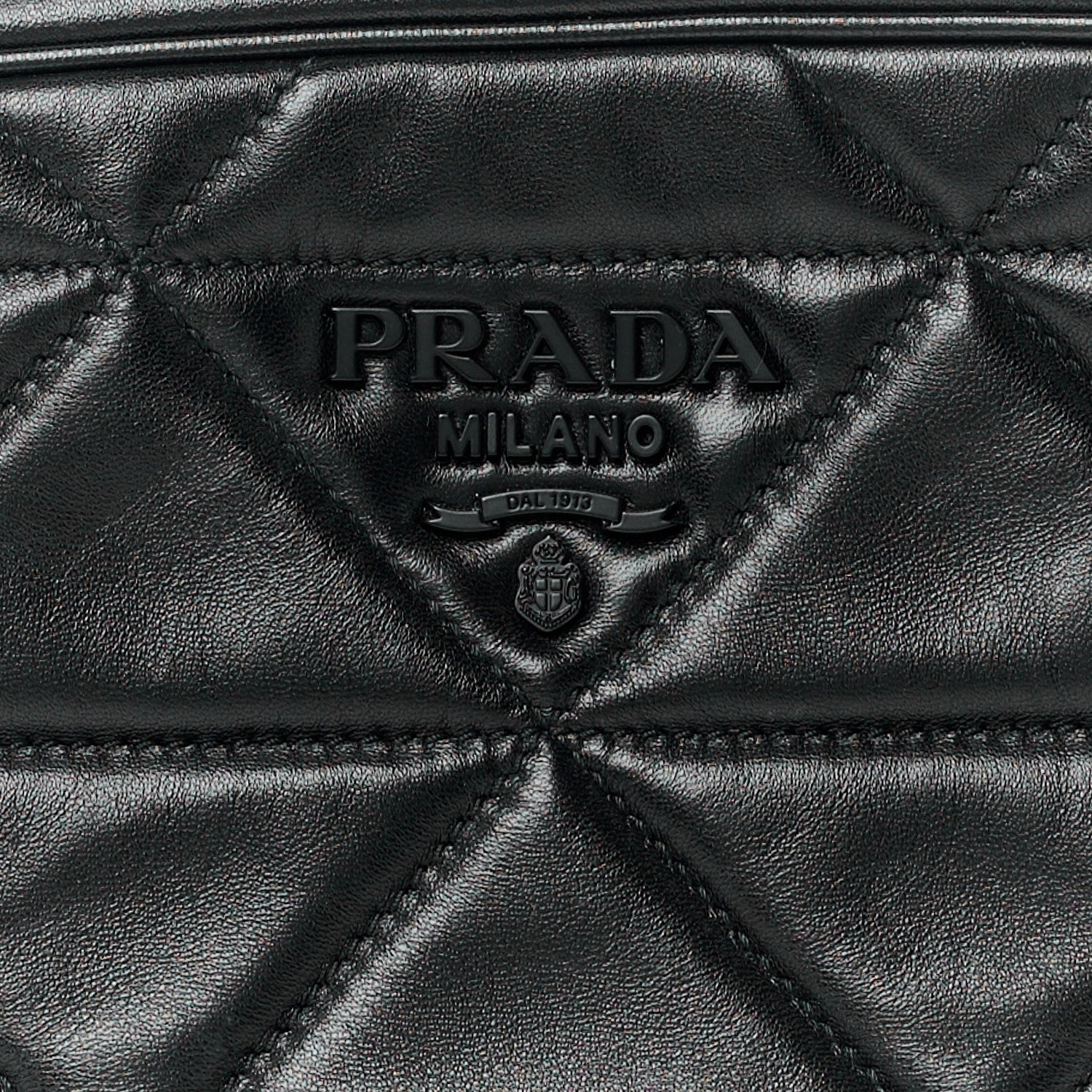 Prada Nappa Triangle Stitched Spectrum Camera Bag Black 8 of 13