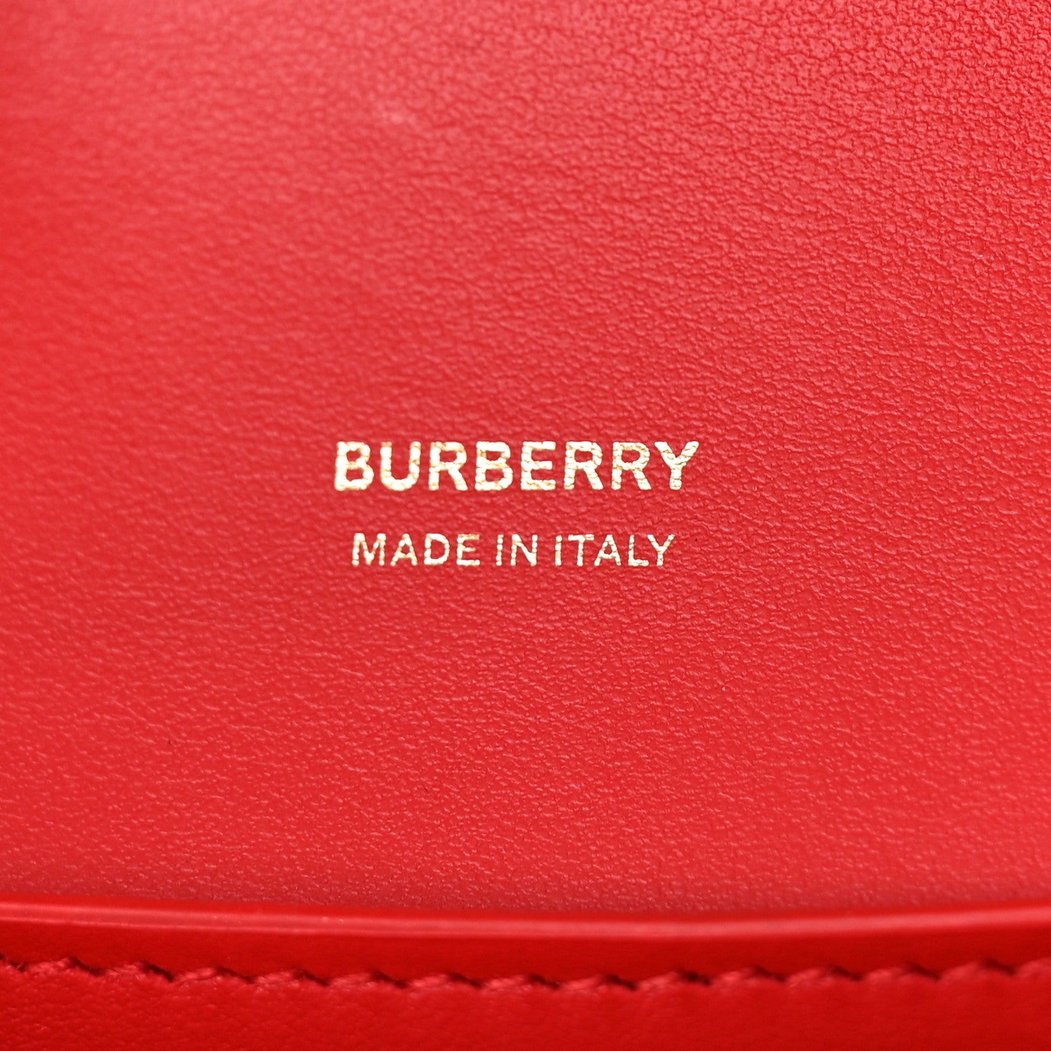 Burberry Smooth Calfskin Logo Embossed Hampshire Crossbody Red 6 of 8