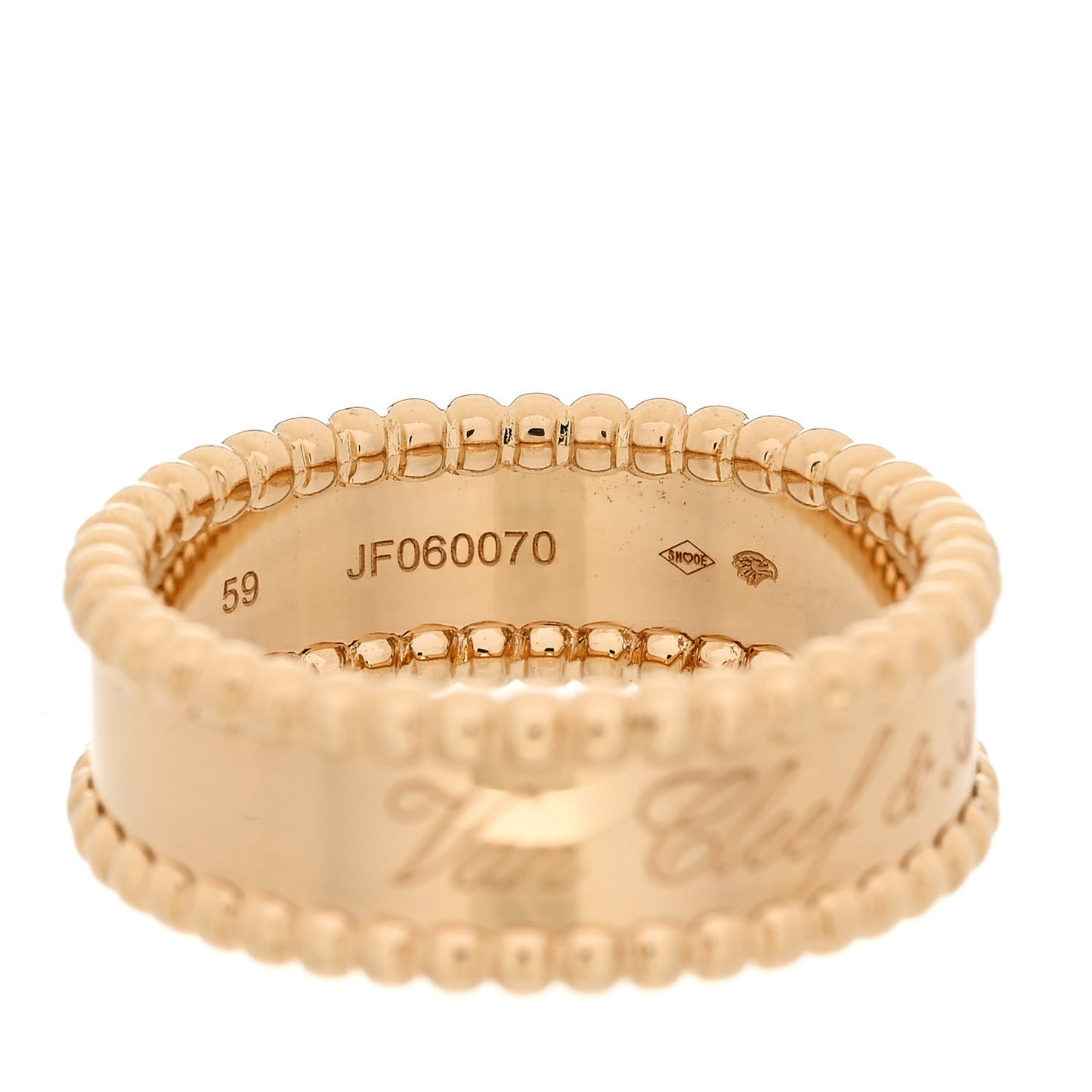 18K Yellow Gold Perlee Signature Ring 59 8.75