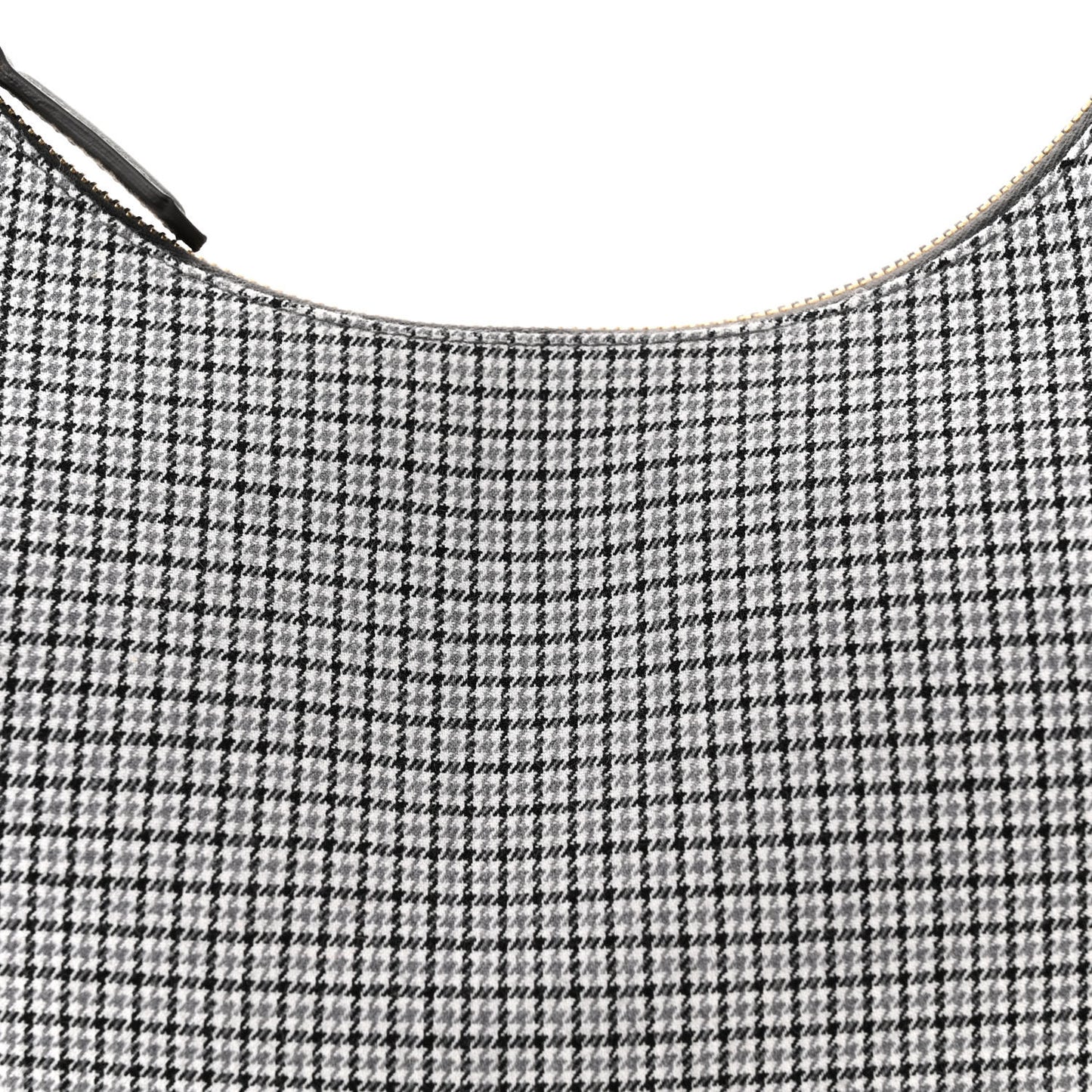 Wool Vitello Grace Small Houndstooth Small Fendigraphy Hobo Bag Grigio Anthracite