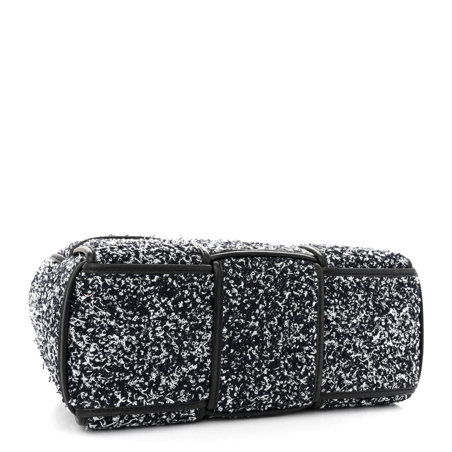 Denim Boucle Maxi Intrecciato Small Arco Tote Midnight Blue