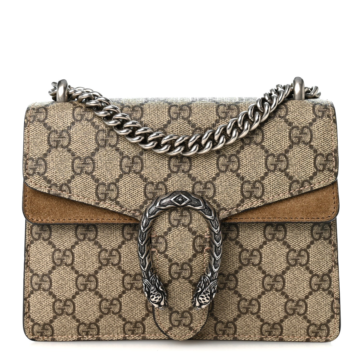 Gucci GG Supreme Monogram Mini Dionysus Shoulder Bag Taupe 1974232