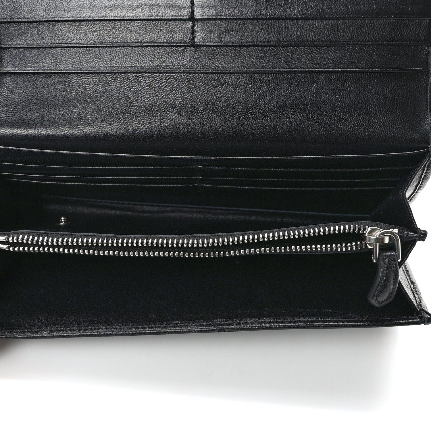 Prada Soft Calfskin Diagramme Continental Wallet Black 5 of 13