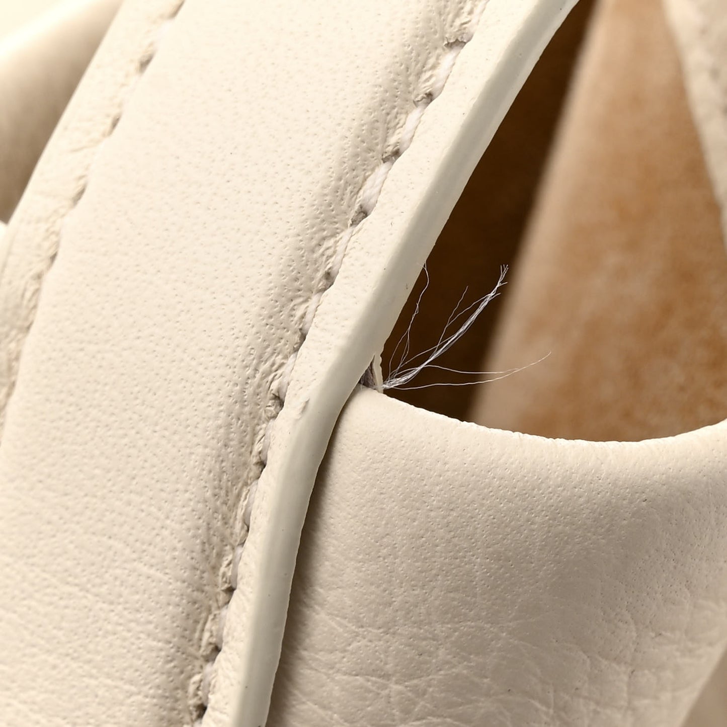 Grained Calfskin Medium N/S Park Tote Ivory