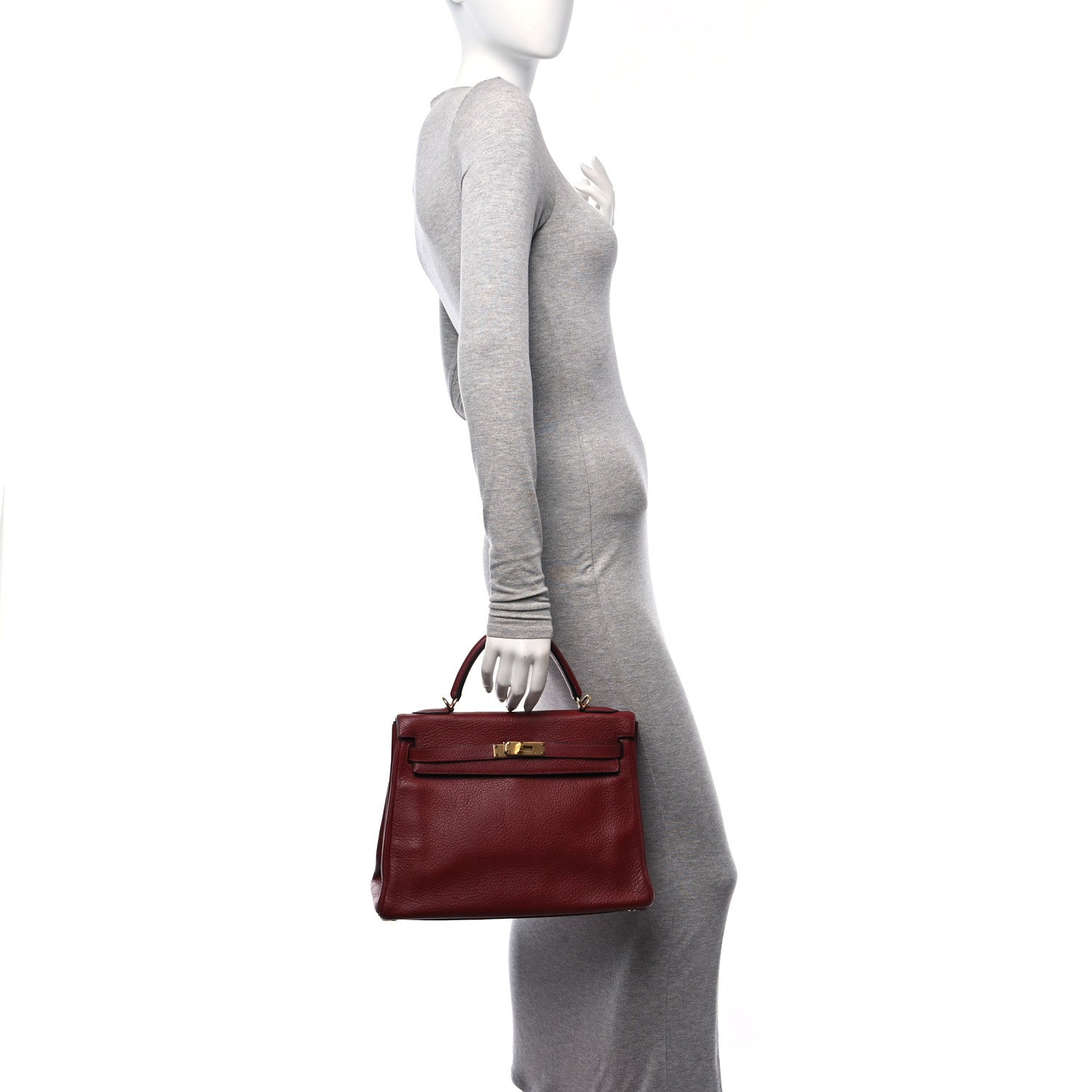 Hermes Taurillon Clemence Kelly Retourne 32 Rouge H 2 of 14