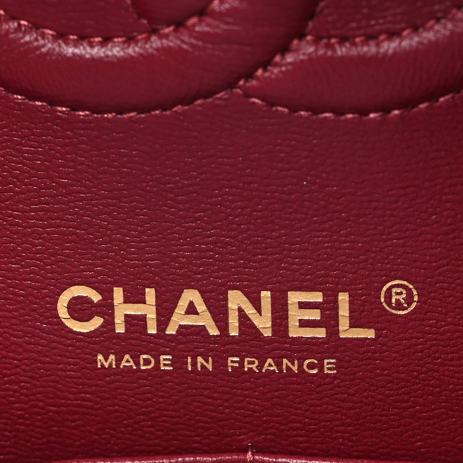 Chanel Lambskin Quilted Medium Double Flap Burgundy 6 of 11