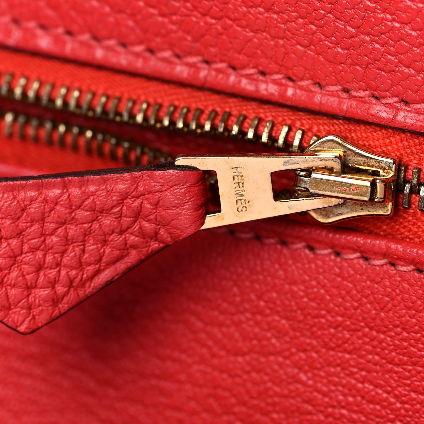 Togo Birkin 35 Rouge Pivoine