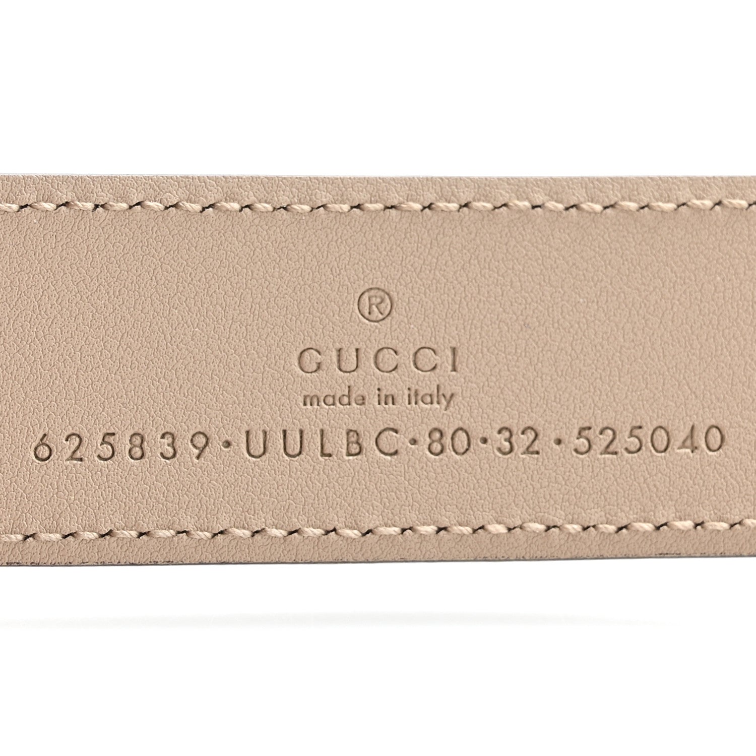Gucci GG Supreme Monogram Calfskin Double G 30mm Belt 80 32 Beige Mystic White Oatmeal 5 of 6