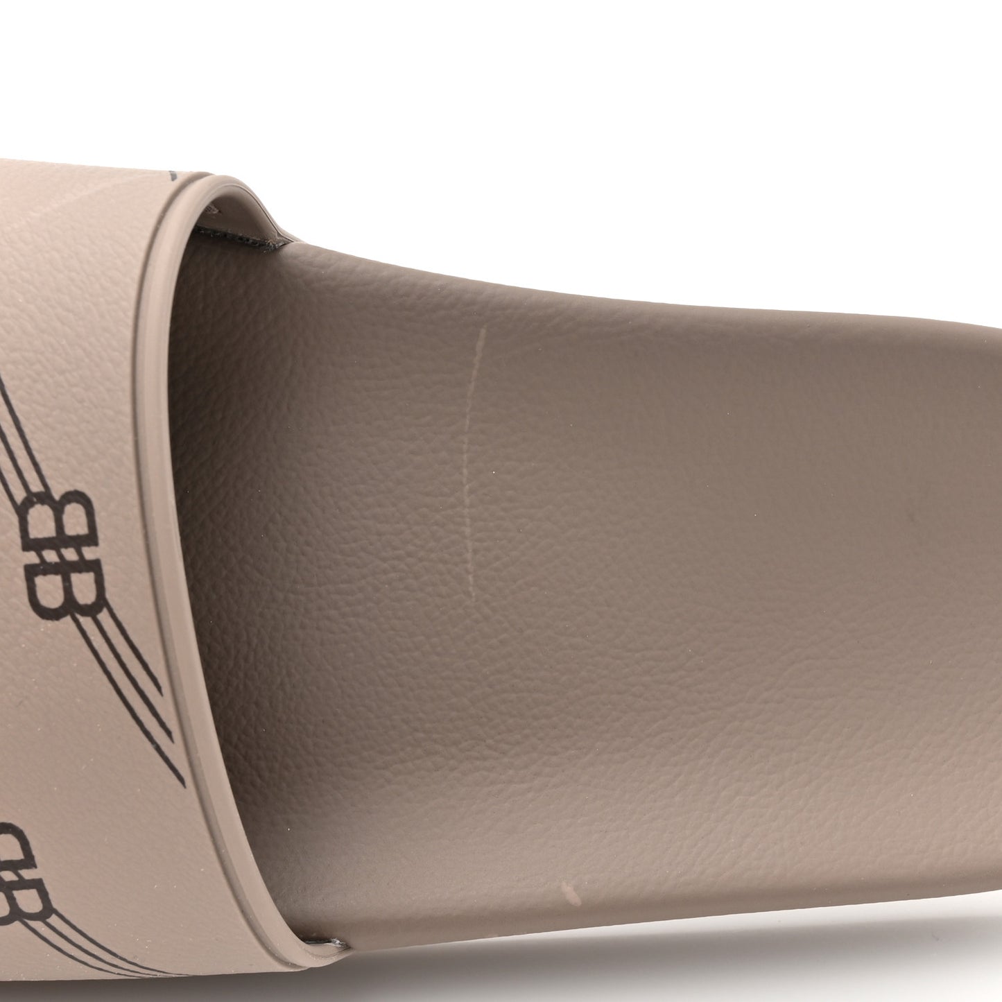 Rubber Allover Logo Pool Slide Sandals 38 Dark Mink