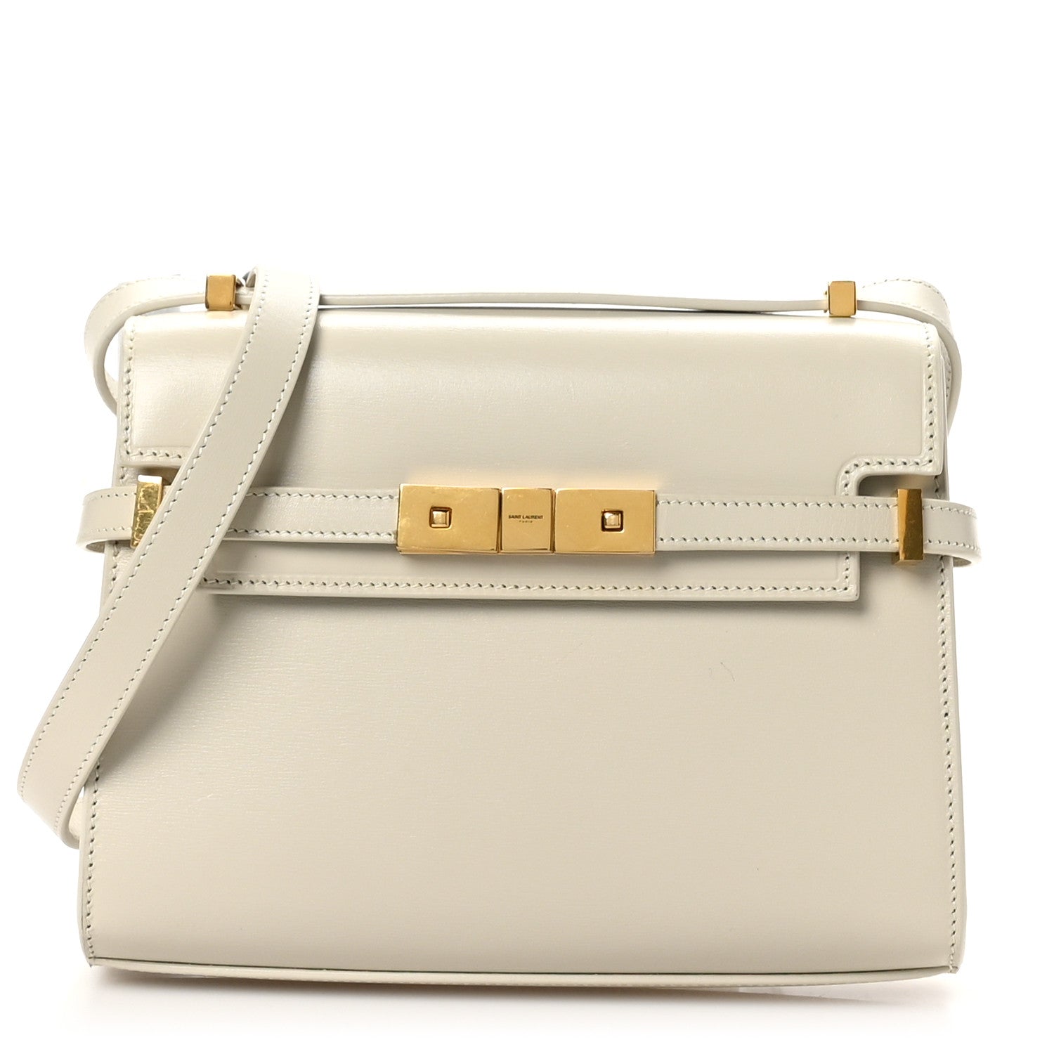 Saint Laurent Smooth Calfskin Mini Manhattan Shoulder Bag Crema Soft 1 of 11
