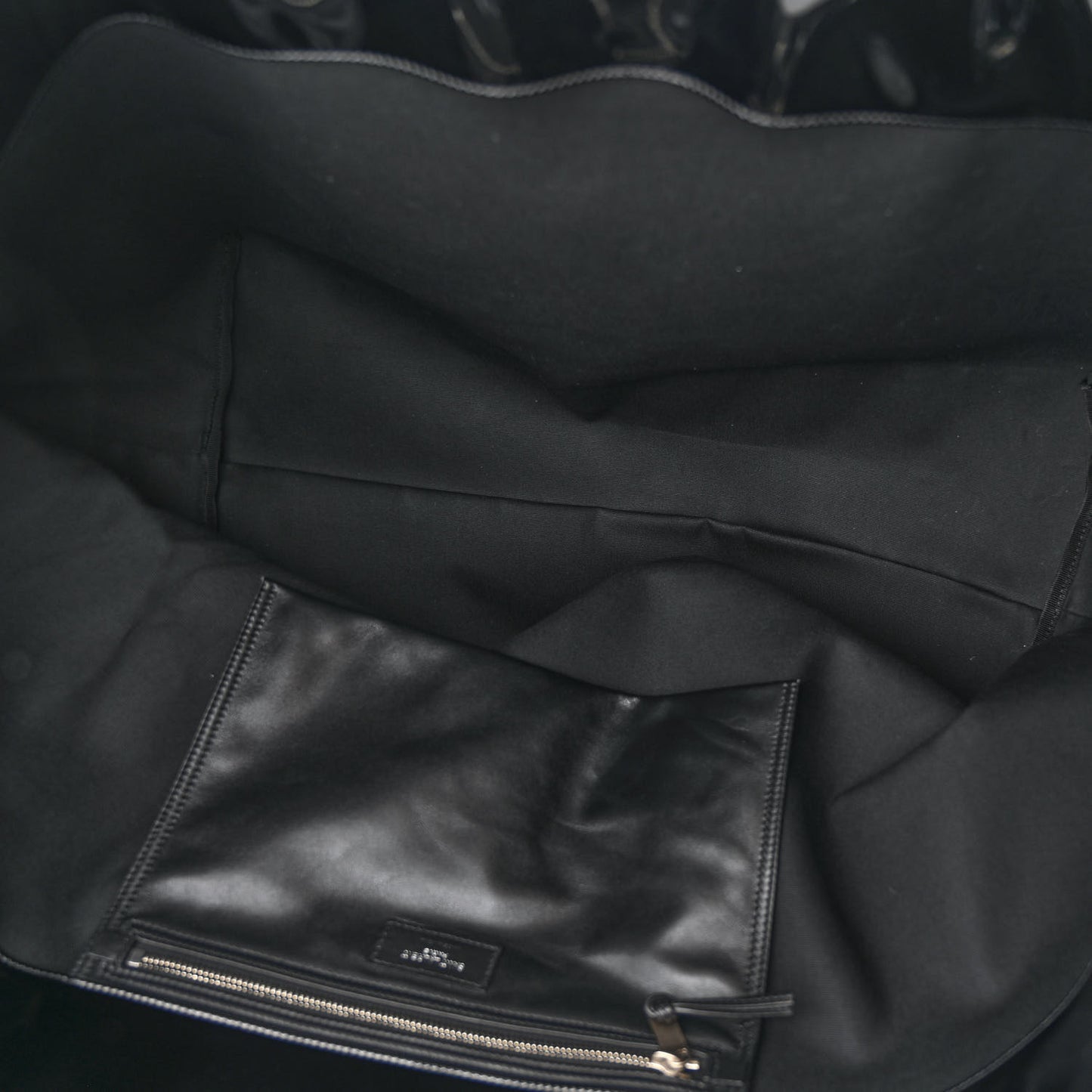 Patent Calfskin Rive Gauche Maxi Tote Black