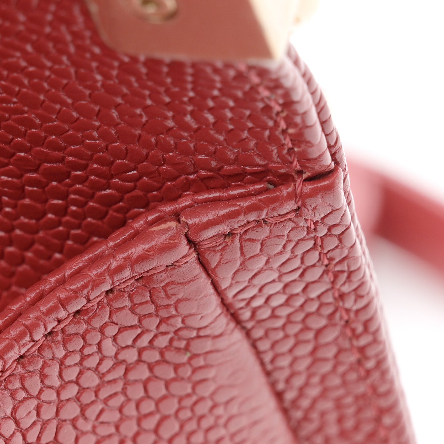 Caviar Quilted Small Boy Flap Red