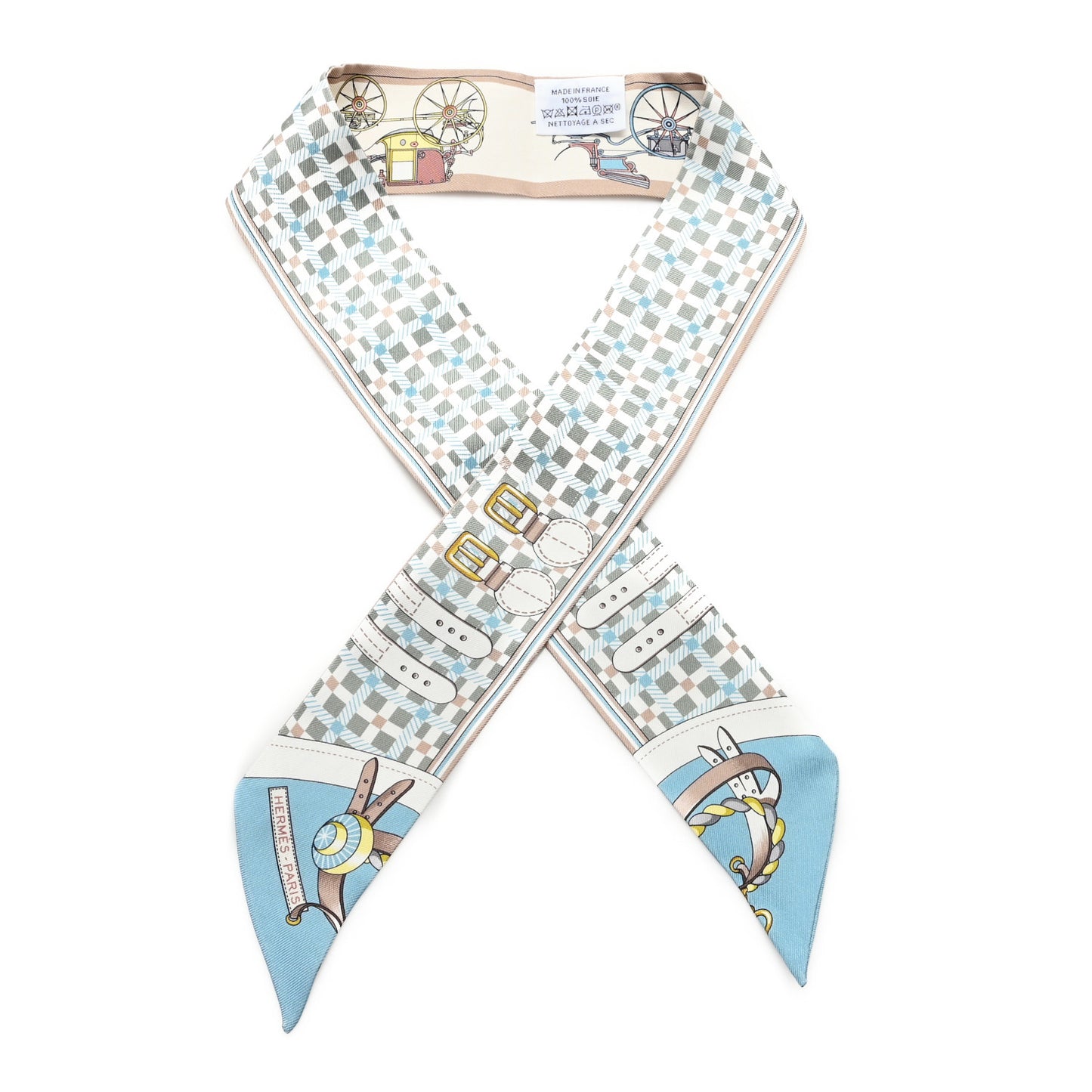 Silk Les Voitures Nouvelle Twilly Vert Amande Bleu Glacier