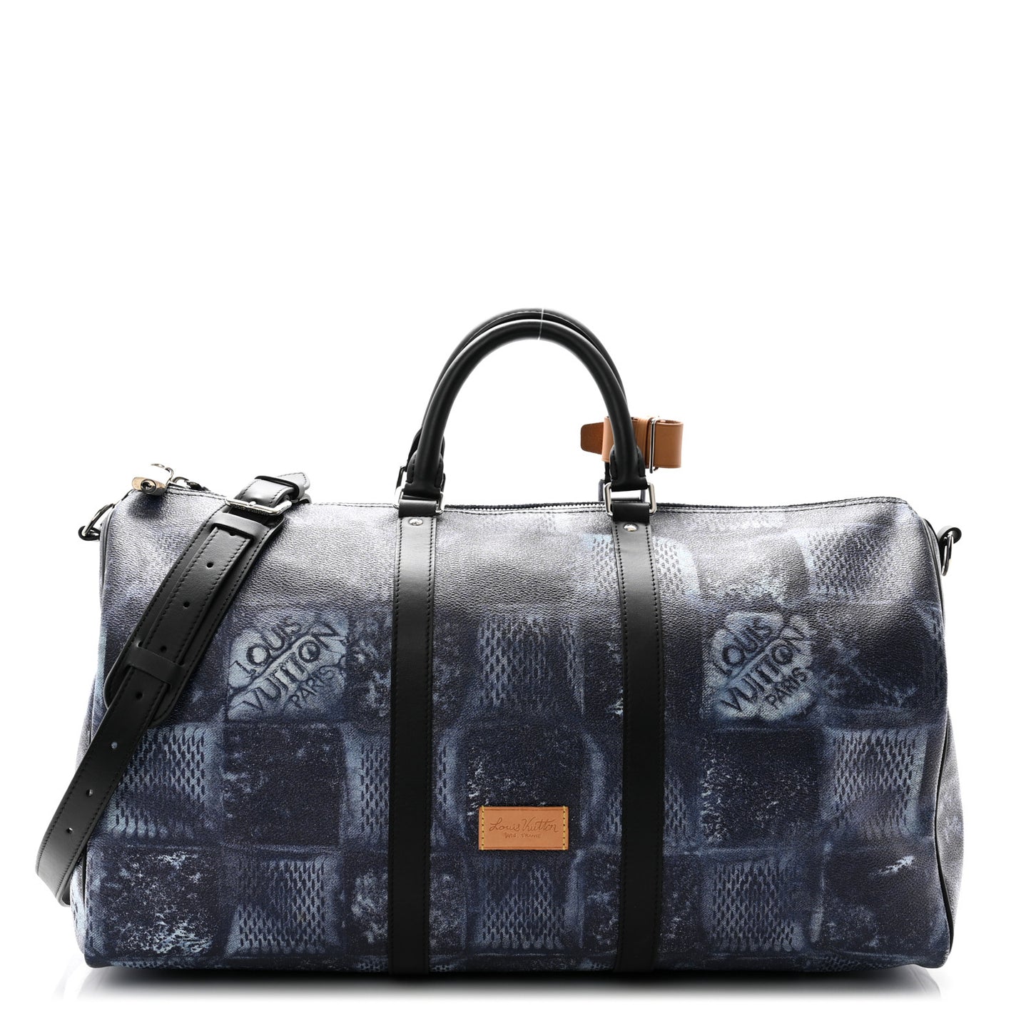 Damier Salt Keepall Bandouliere 50 Ocean Blue
