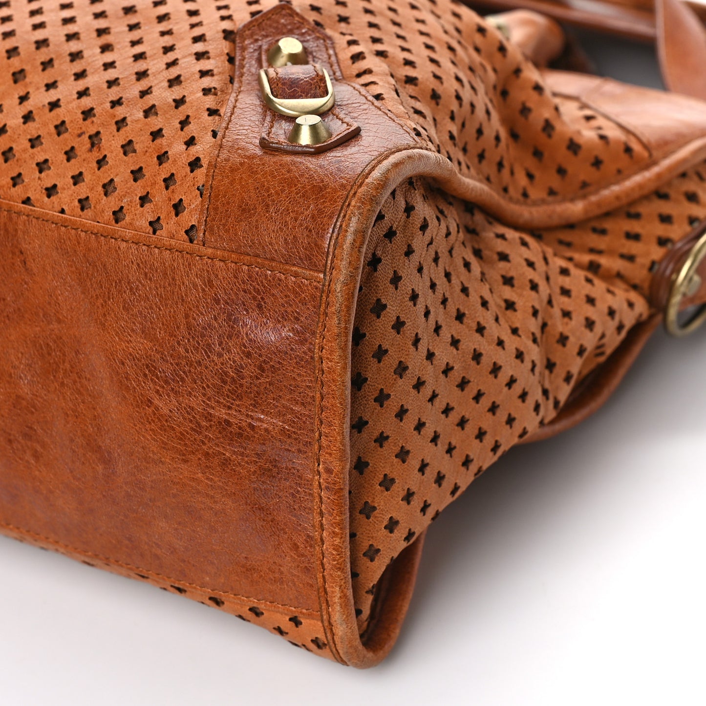 Agneau Laser Cut Cross Classic Gold Hardware City