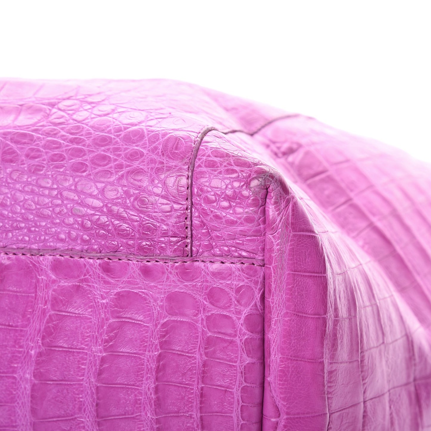 Crocodile Convertible Shopper Tote Purple