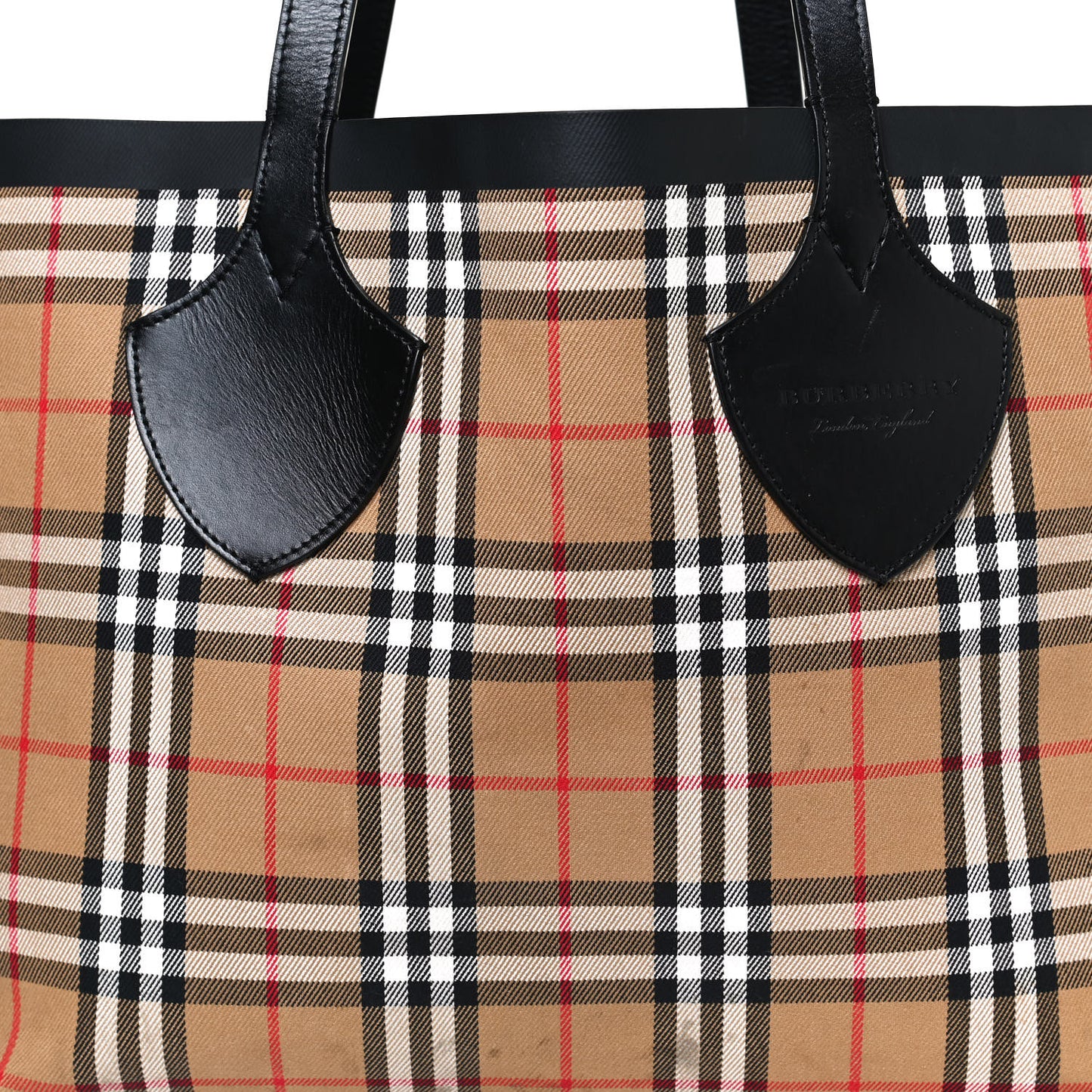 Vintage Check Medium The Giant Reversible Tote Antique Yellow Bright Red