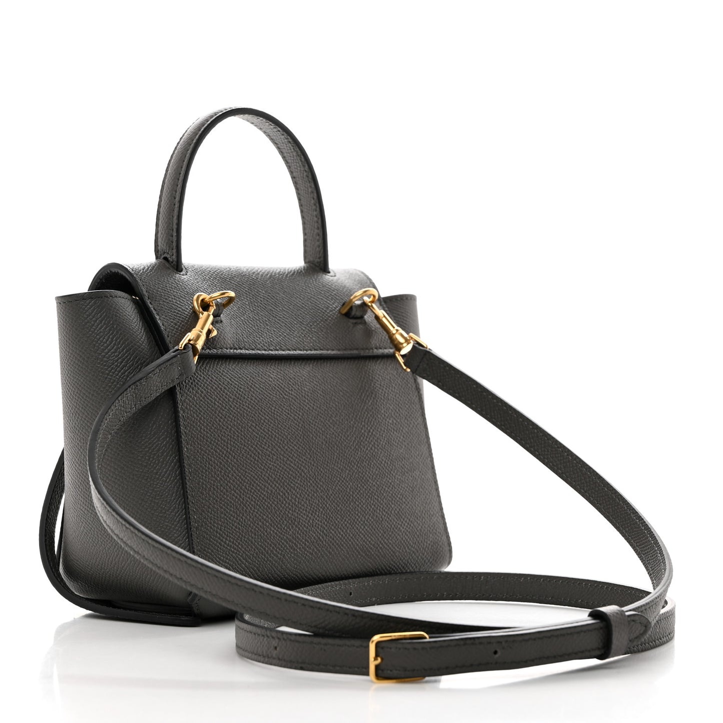Grained Calfskin Pico Belt Bag Grey