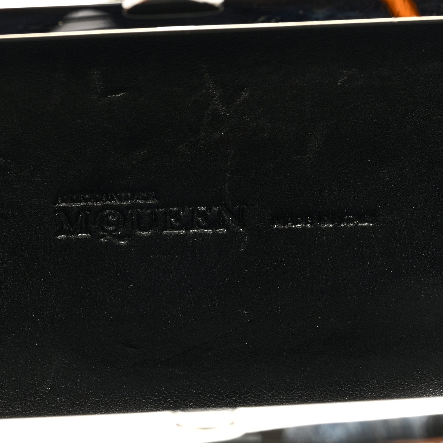 Alexander McQueen Calfskin Studded Britannia Skull Box Clutch Black 6 of 10