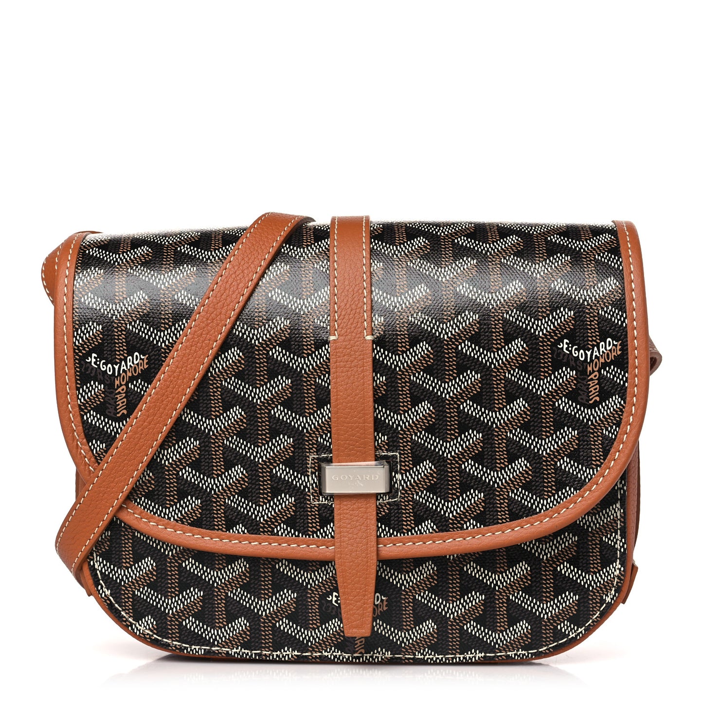 Goyardine Belvedere II PM Messenger Bag Black Gold