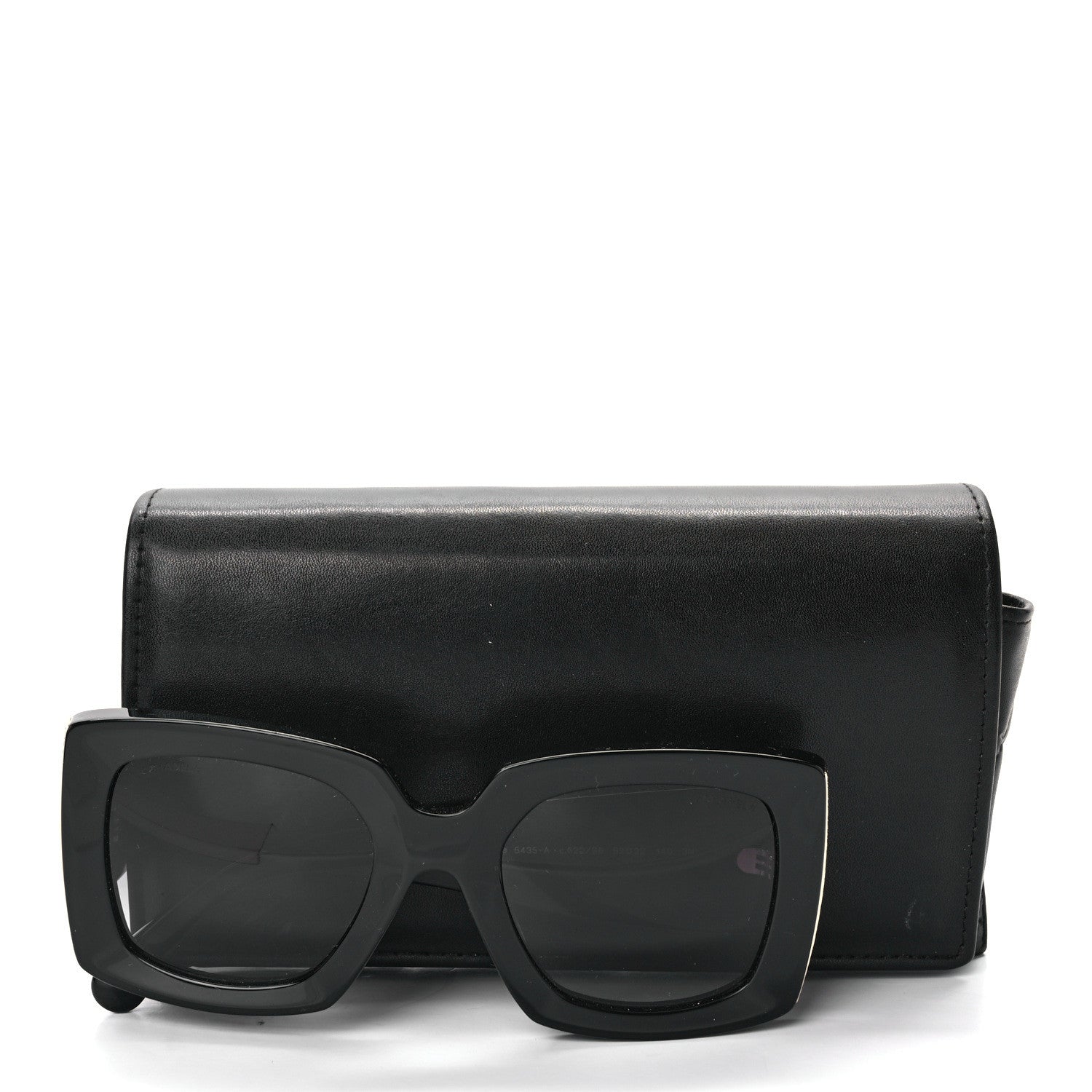 Chanel Acetate Rectangle Sunglasses 5435-A Black 7 of 7