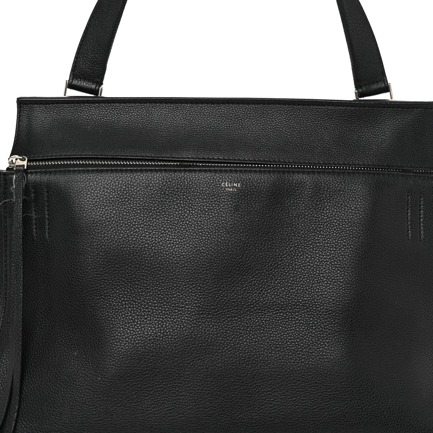 Celine Grained Calfskin Medium Edge Shoulder Bag Black 7 of 12
