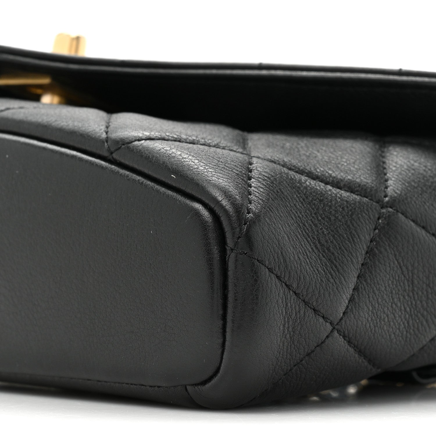 Chanel Calfskin Quilted Carry With Chic Flap Waist Bag With Chain Black 8 of 11