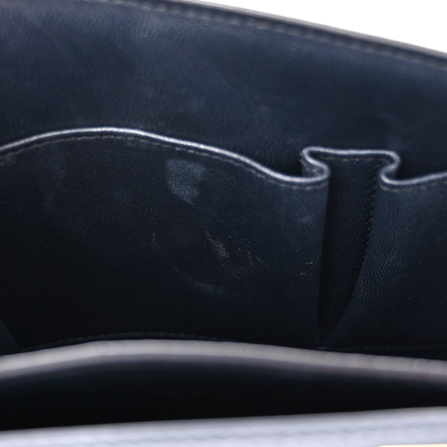 Smooth Calfskin Medium Classic Box Flap Bag Dark Blue