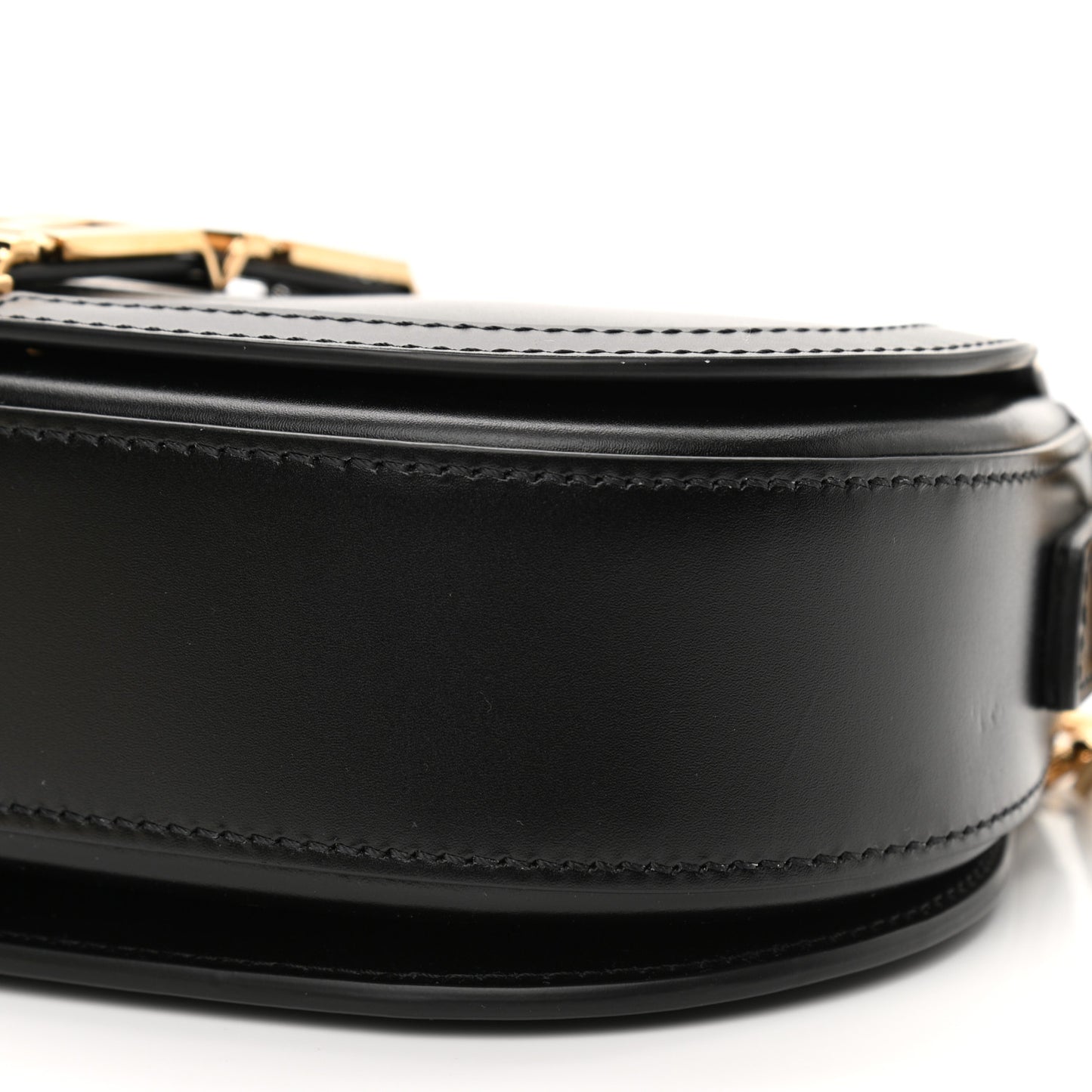 Calfskin Medium Greca Goddess Shoulder Bag Black
