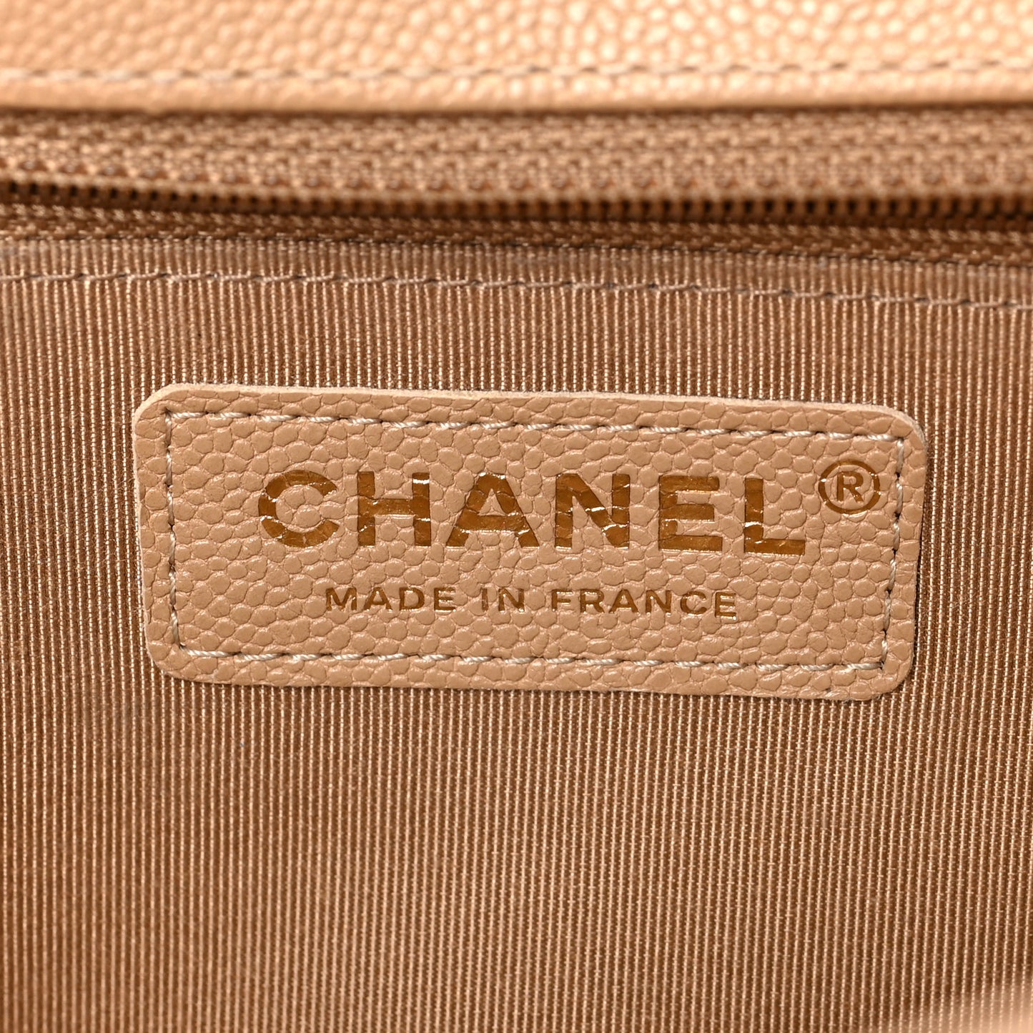 Caviar Quilted New Medium Boy Flap Camel