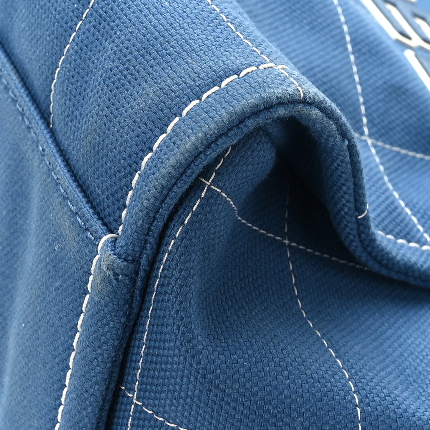 Cotton Medium Deauville Tote Blue White