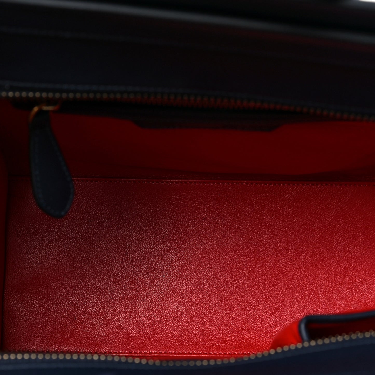 Smooth Calfskin Interstice Micro Luggage Navy Blue