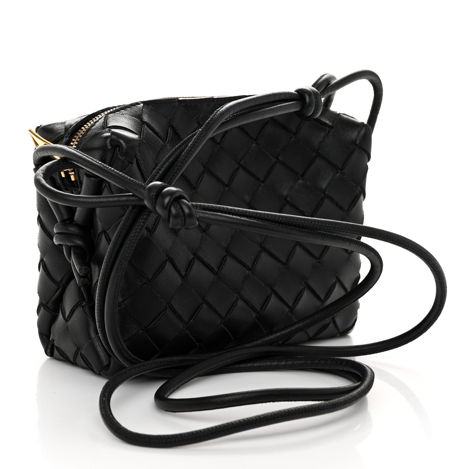 Bottega Veneta Nappa Intrecciato Mini Loop Camera Bag Black 3 of 9