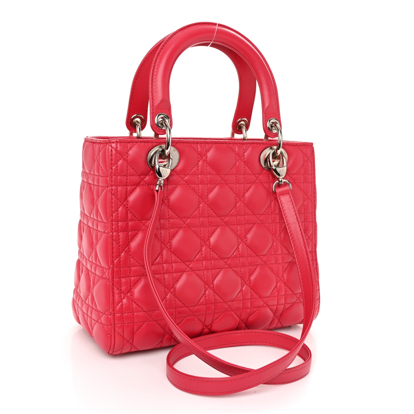 Lambskin Cannage Medium Lady Dior Pink