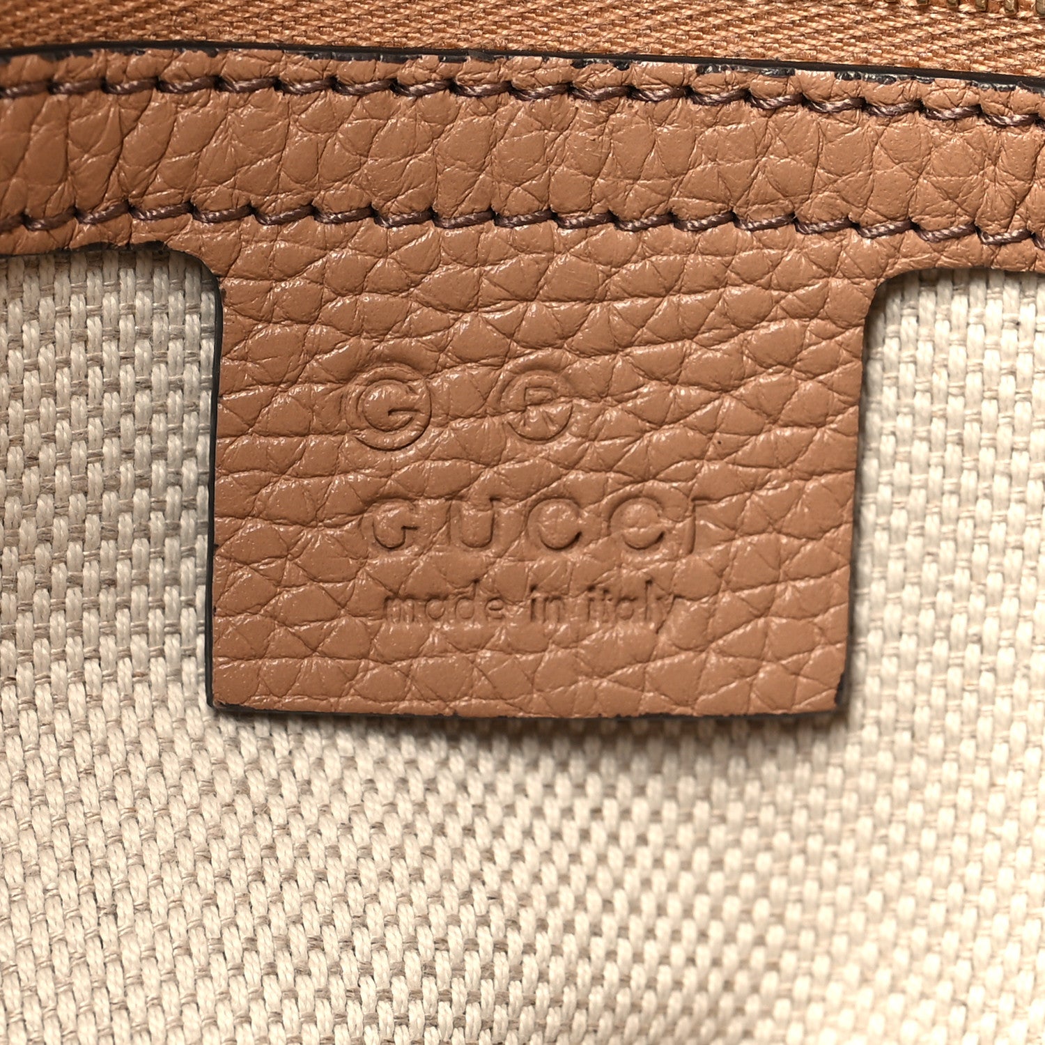 Gucci Pebbled Calfskin Large Soho Hobo Camelia 6 of 13