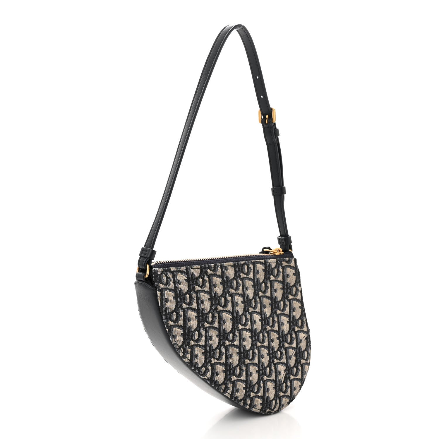 Christian Dior Oblique Saddle Rodeo Pouch Navy Blue 3 of 11
