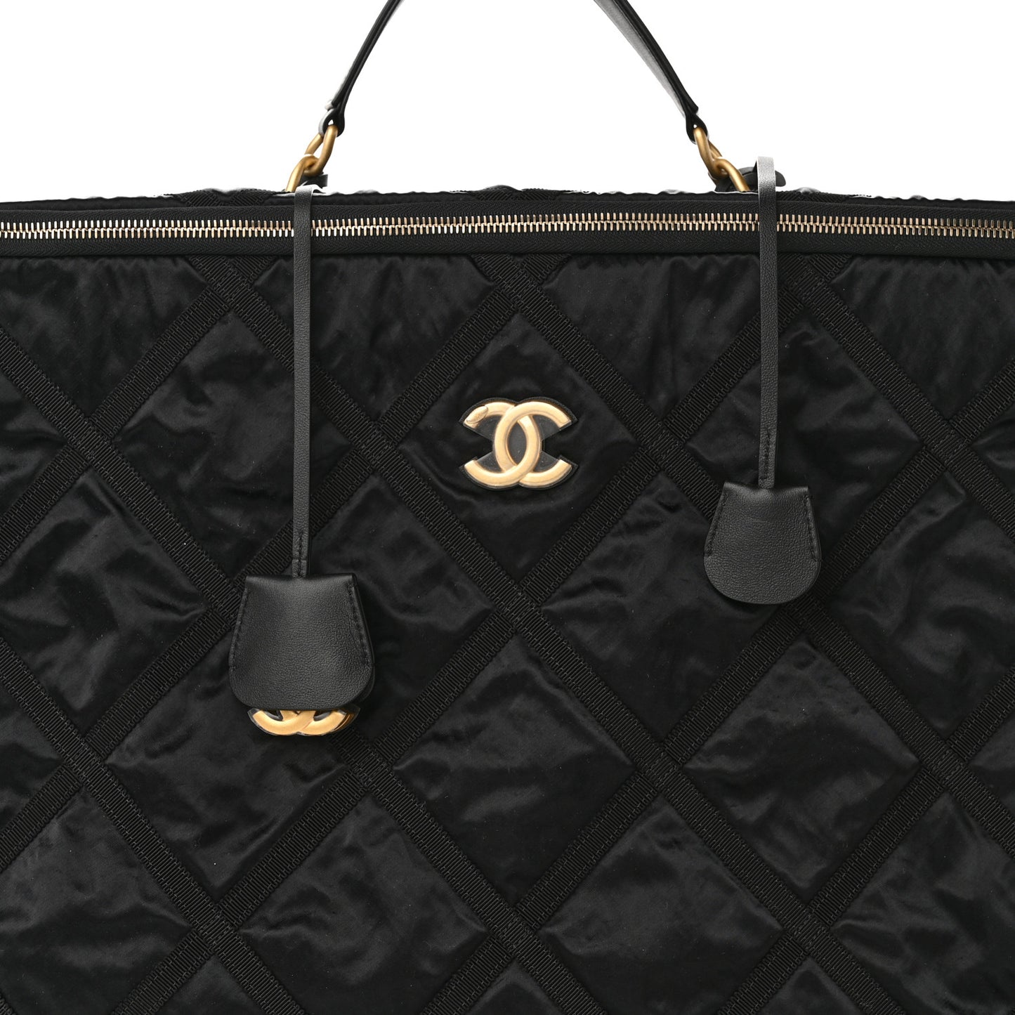 Nylon Grosgrain Large Lifestyle Travel Black