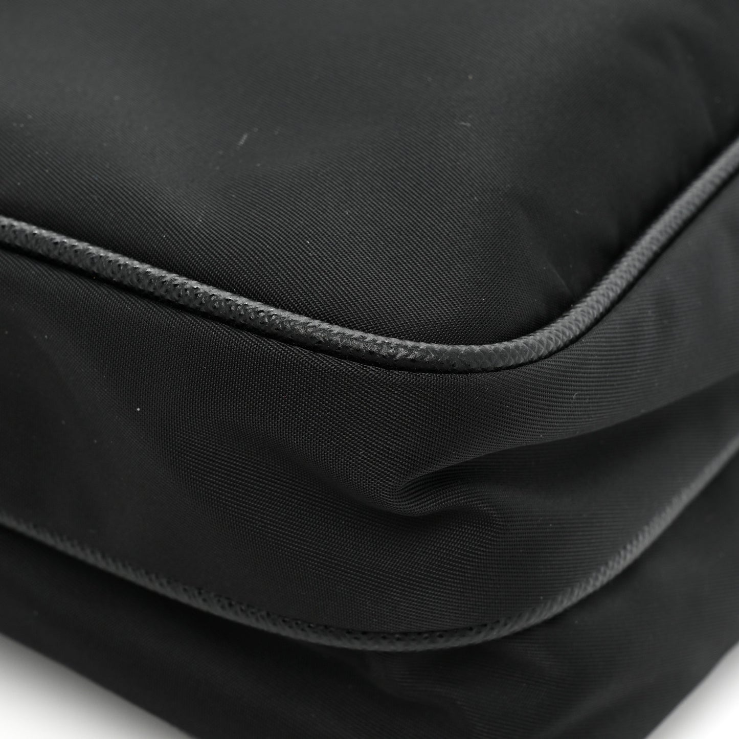 Re-Nylon Saffiano Single Snap Buckle Flap Messenger Bag Black