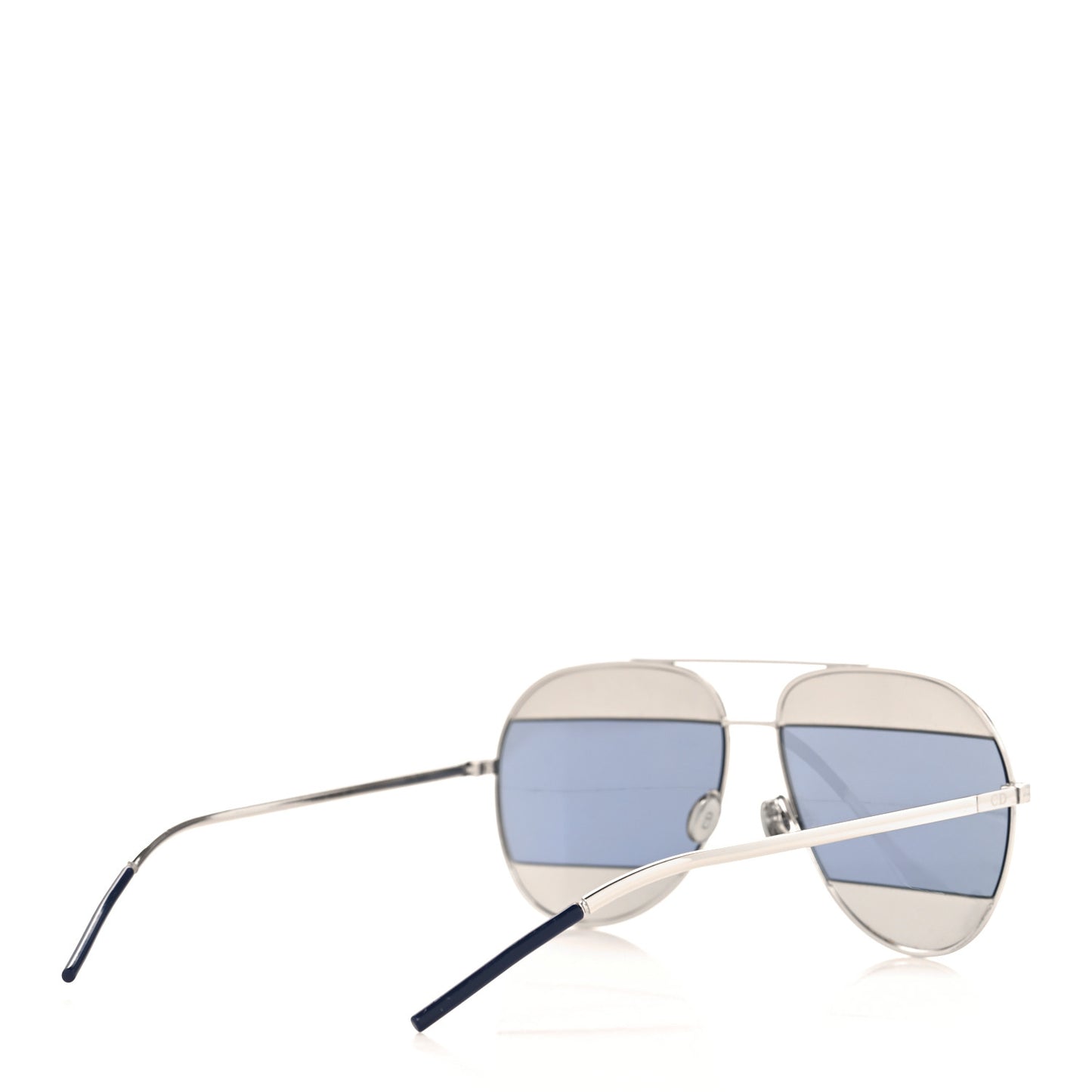 Split 1 Aviator Sunglasses Silver Blue