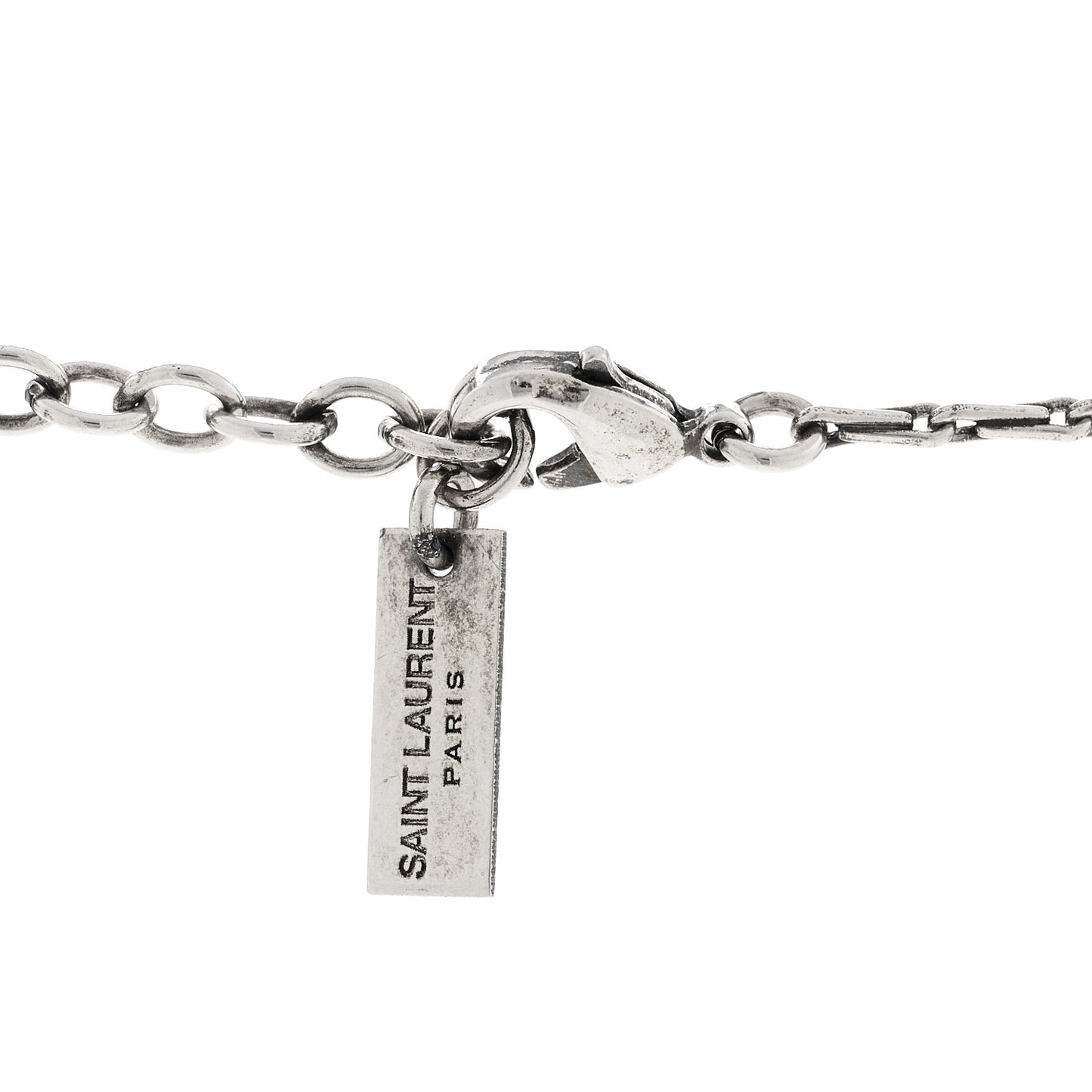 Metal Textured Ball Chain Link Necklace Silver