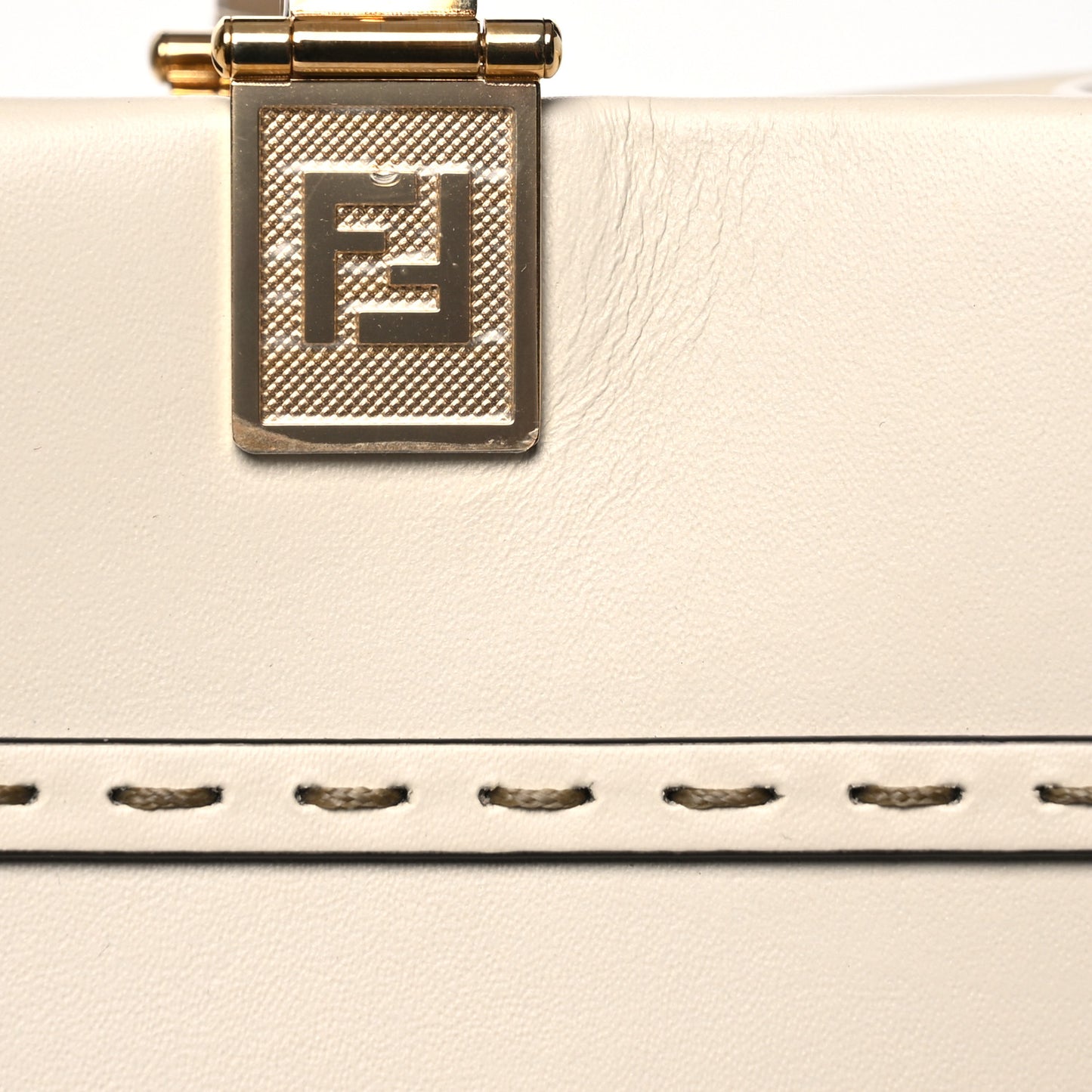 Vitello King Plexiglass Medium Fendi Sunshine Shopper Tote White Ice