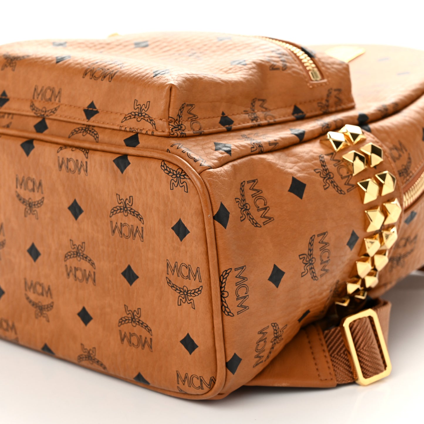 Visetos Small Side Stud Stark Backpack Cognac