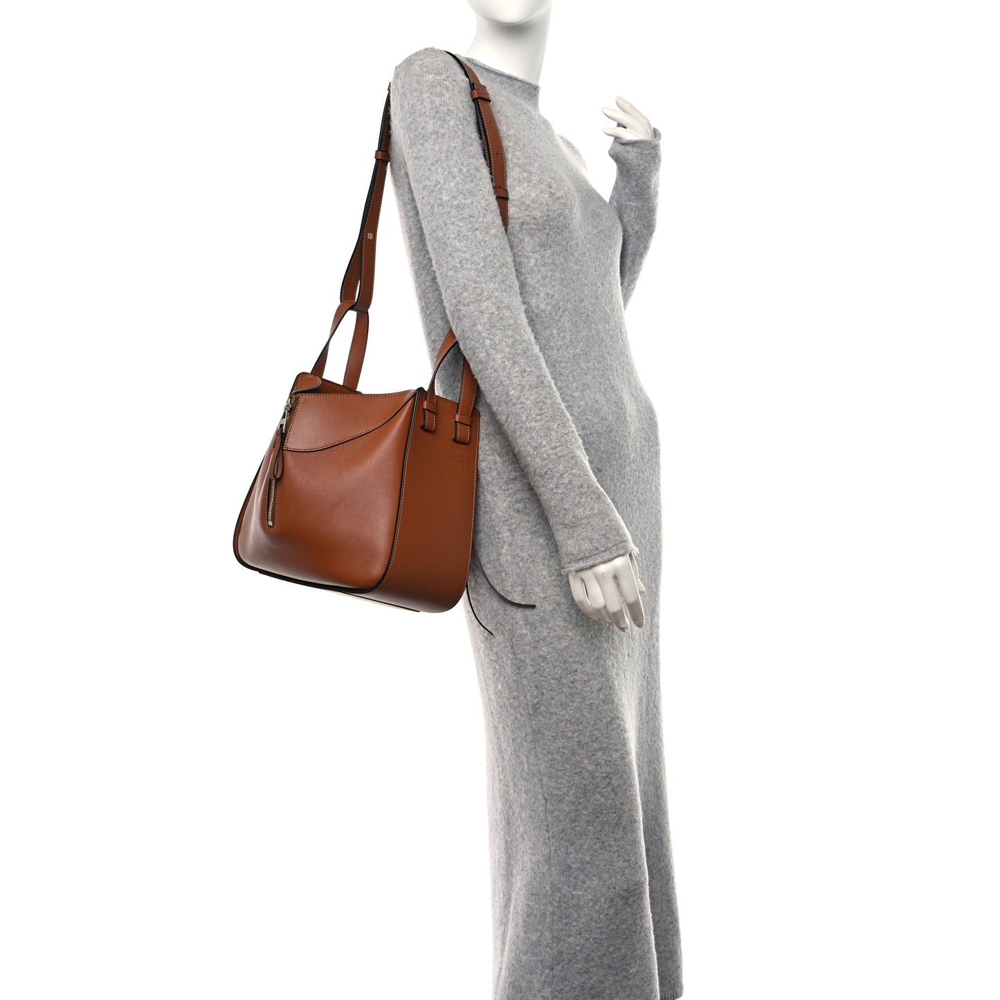 Calfskin Small Hammock Shoulder Bag Tan