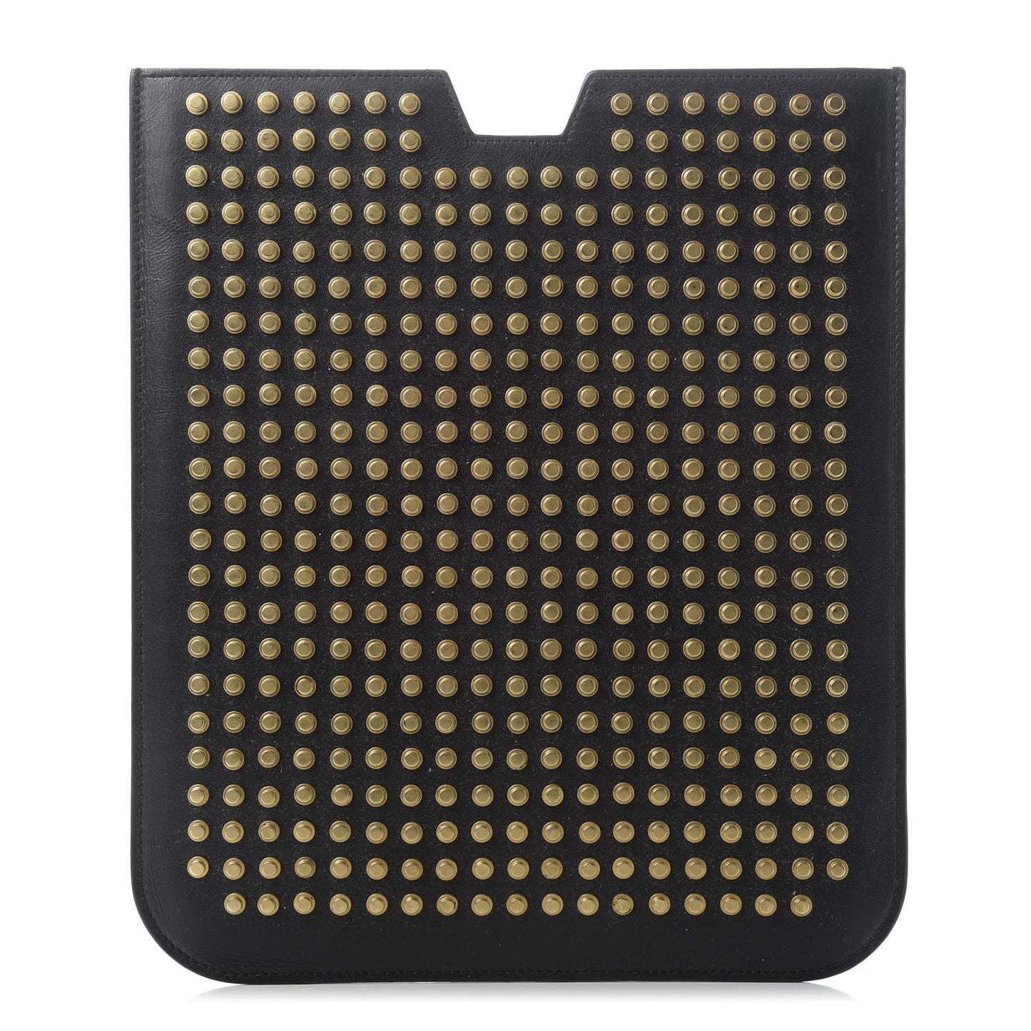 Calfskin Studded iPad Case Black