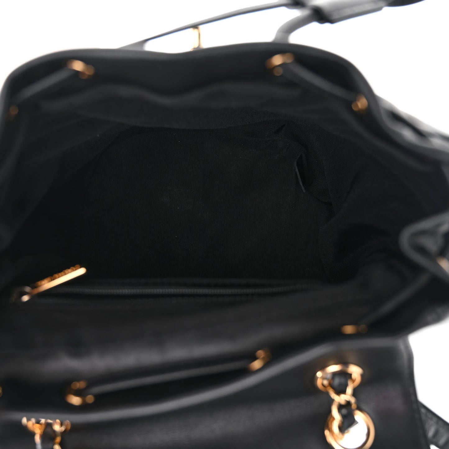 Calfskin Chevron Quilted Small Urban Spirit Backpack Black