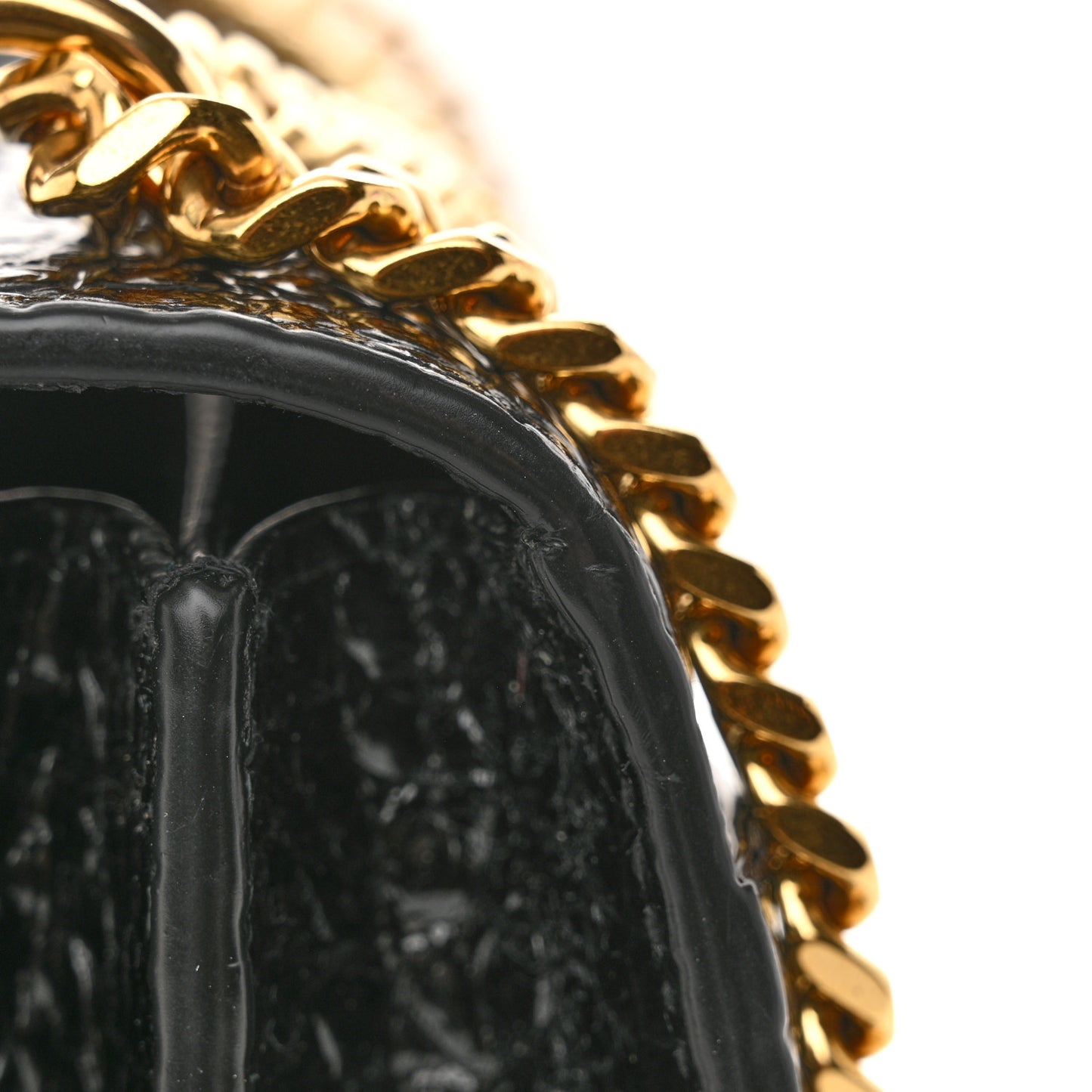 Calfskin Crocodile Embossed Medium Monogram Sunset Black