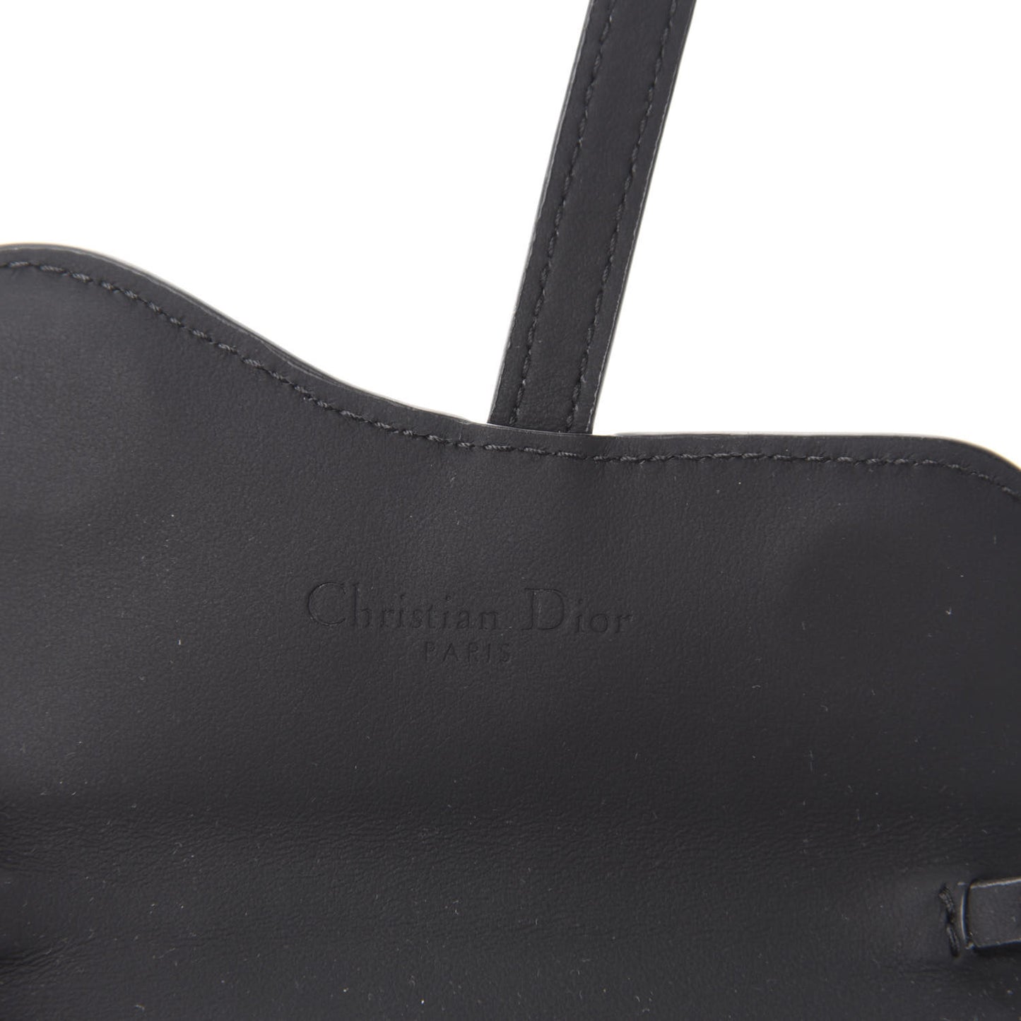 Ultra Matte Calfskin Nano Saddle Chain Pouch Black