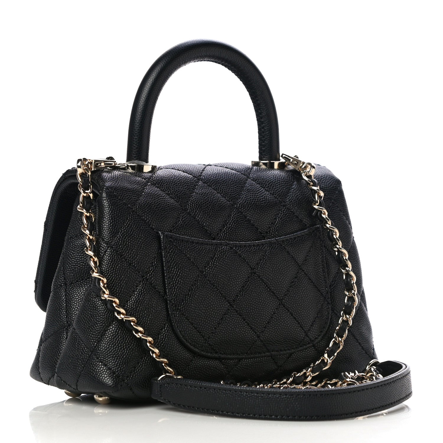 Chanel Caviar Quilted Extra Mini Coco Handle Flap Black 3 of 10