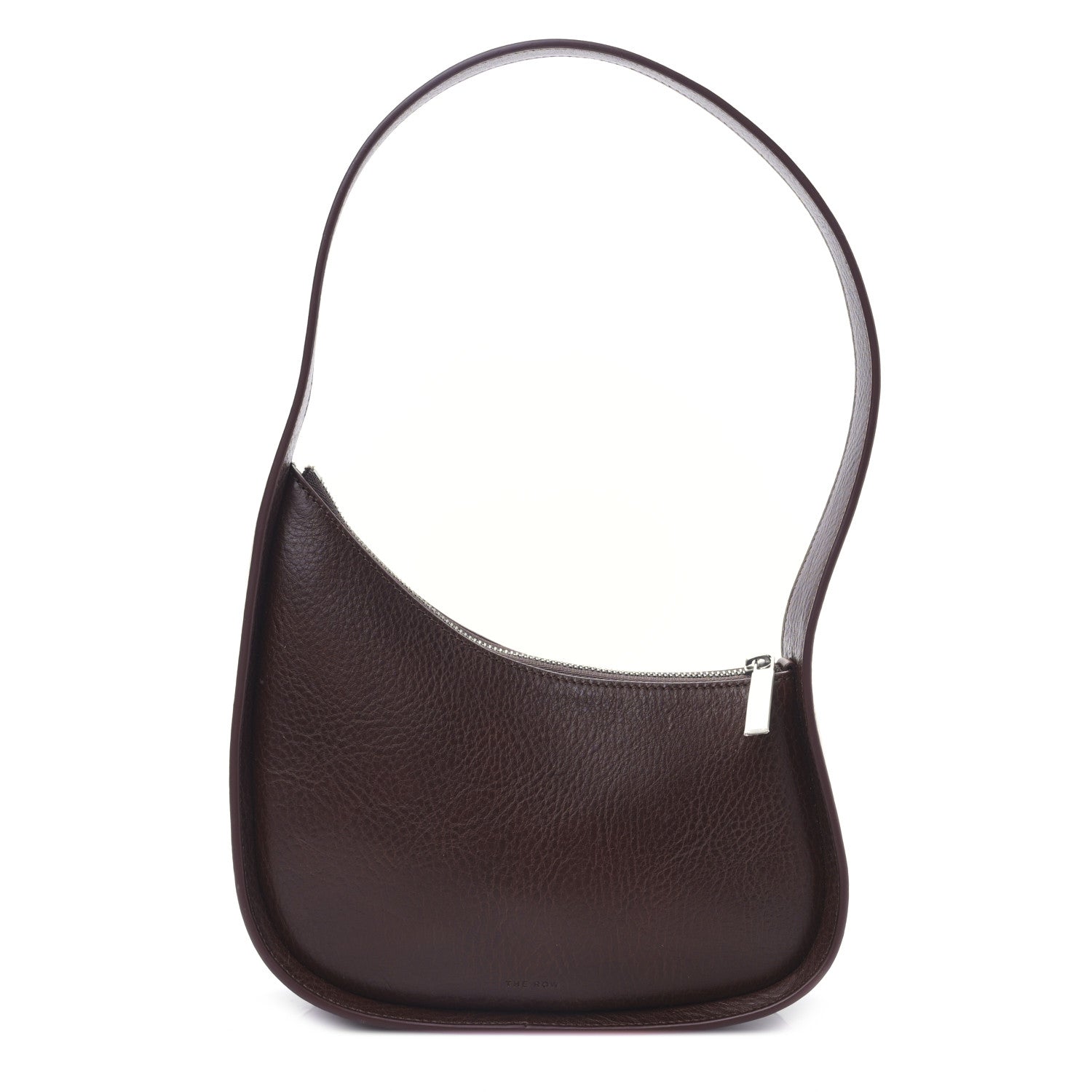 The Row Grained Calfskin Half Moon Shoulder Bag Brown 1 of 9