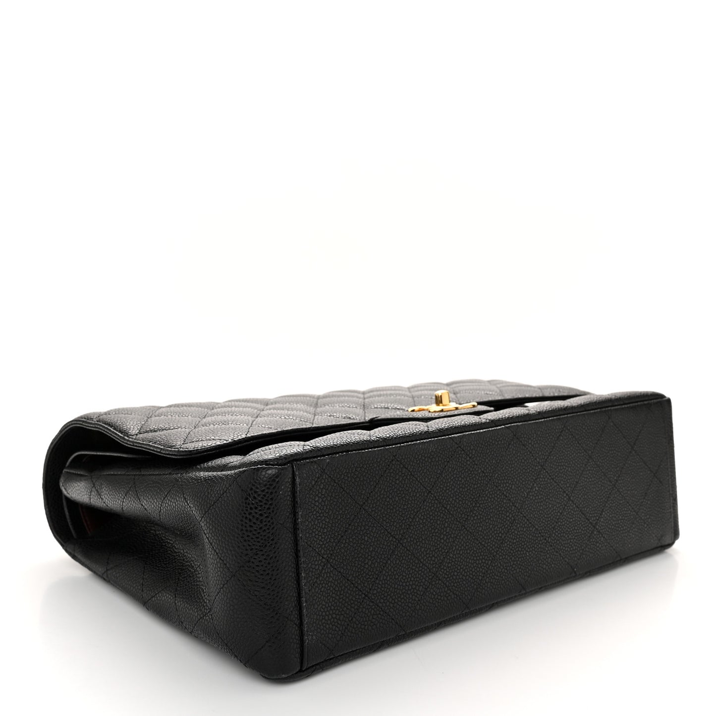 Caviar Quilted Maxi Double Flap Black